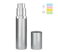 Fiwecos Perfume Travel Refillable Bottle Portable Atomiser Spray Bottle Fragrance Pump Filling from Bottom Mini Bag Size 5 ml for Travel and Going Out (Grey)