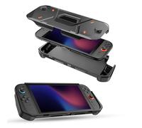 FIWWAT Protective Case for Nintendo Switch 2 2025, PC Front Cover +TPU Soft Cover, 360° Protection Shell Cover Switch 2, Anti-Scratch, Ergonomic Grip Design, Easy to Install - Black