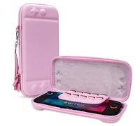 FIWWAT Slim Carrying Case for Nintendo Switch 2 7.9 Inch, Portable Travel Bag with 12 Game Card Slots and Accessories Pouch, Waterproof Anti-Scratch Protection, Pink
