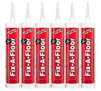 Fix-A-Floor Extra Strength Bonding Adhesive for Loose & Hollow Tiles, Wood, LVT & Laminate - Eco-Friendly & Non-Toxic - Includes 2mm and Customisable Patented Tip & Preservation Cap (Pack of 6)