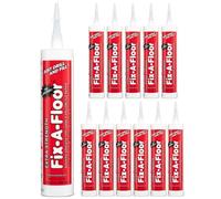 Fix A Floor Extra Strength Floor Tile Adhesive - 12-Pack Vinyl Floor Adhesive for Hollow Tiles, Laminate, Creaking Wood & More - Versatile Injector Solution, 300ml Standard Bottle