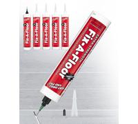 Fix A Floor Extra Strength Floor Tile Adhesive & Micro Precision Kit - 6-Pack Vinyl Floor Adhesive for Hollow Spots, Laminate, Creaking Wood & More - Versatile Injector Solution, 300ml Tube