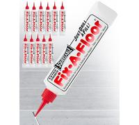 Fix A Floor Extra Strength Floor Tile Adhesive Squeezable 300ml Tube - 12-Pack Vinyl Floor Adhesive for Hollow Spots, Laminate, Creaking Wood & More - Versatile Injector Solution