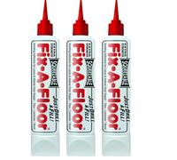 Fix A Floor Extra Strength Floor Tile Adhesive Squeezable 300ml Tube - 3-Pack Vinyl Floor Adhesive for Hollow Spots, Laminate, Creaking Wood & More - Versatile Injector Solution