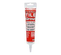 Fix-A-Floor Grey Tile Grout Reviver - Grout Repair for Cracks, Holes & Gaps - Pre-Mixed, Mildew-Resistant, Shrink & Crack-Proof Formula - 163ml Squeeze Tube