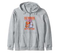 Fix Broken Hearts One Pet At A Time Zip Hoodie
