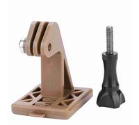 Fix Camera Adapter, Lightweight Nylon Portable Helmet Base Mount with Screw, Suitable for Most Cameras on the Market, Easy Installation, Black/Brown (Random) (Soil Color)