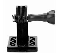 Fix Camera Adapter, Lightweight Nylon Portable Helmet Base Mount with Screw, Suitable for Most Cameras on the Market, Easy Installation, Black/Brown (Random) (Black)