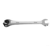 Fix Head Ratcheting Wrench 819mm with Open End and Tubing Ratchet for Efficient Work in Limited Space Environments (10mm)