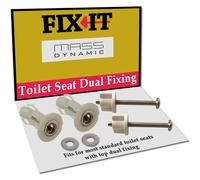 FIX-IT Dual Fixing Toilet Seat Pack - Includes Bot