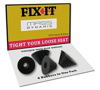 Fix It Non Slip 4X Rubbers to Secure Loose Toilet Seats Hinge Fittings for Resin, Plastic, Chrome and Brass Hinges on Wooden, Oak & Novelty Seats