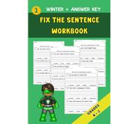Fix The Sentence Workbook | Winter | 6 words | Word Work Practice