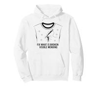 Fix What Is Broken Visible Mending Clothing Repair Pullover Hoodie