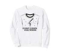 Fix What Is Broken Visible Mending Clothing Repair Sweatshirt