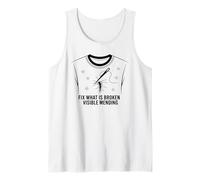Fix What is Broken Visible Mending Clothing Repair Tank Top