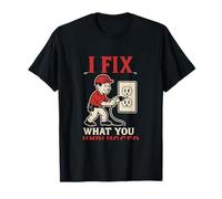 Fix What You Unplugged Electrician Pride Design T-Shirt