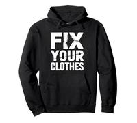 Fix Your Clothes Visible Mending Slow Fashion Repair Sewing Pullover Hoodie