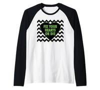 Fix Your Hearts or Die - T-shirt - Black Lodge Raglan Baseball Tee