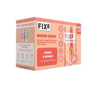 Fix8 Water Kefir Drink | Live Cultures | Rich in Beneficial Probiotics | Supports your Gut | Low Cal | No Added Sugar | Vegan & Dairy Free | Recyclable & Sustainable | 12x250ml (Peach & Mango)