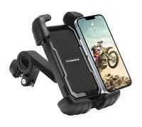 FixAmRad Bike & Motorcycle Mount - 360° Smartphone Handlebar Mount Shockproof 4-Corner Protection iPhone 16 15 14 SE 13 12 11 Mini All Pro and Pro Max Models for All Galaxy S Models