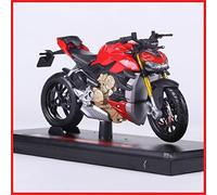 FIXARE 1/18 Red Diecast Model Bike Motorcycle Alloy Ornament Adult Favorites For Super Naked V4 S
