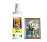 Fixative Spray - 120ml Smudge-Proof Quick Drying Primer | Setting Art Sketching Color Protector | Matte Clear Finish Top Coat for Pencil Drawings Painting Crafts Acrylics Gouache Charcoal Oils