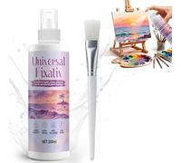 Fixative Spray for Art, Fixative Spray for Pencil, Charcoal and Pastel Drawings, Color Fixing, Suitable for Watercolor, Gouache, Oil, Acrylic, Ink and Pastel Paints, with Brush, 200ml