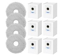 Fixbetter Accessories Kit for Ecovacs Deebot X2 OMNI Robot Vacuum Cleaner Replacement Parts, 4 Mop Pads, 6 Dust Bags