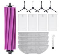 Fixbetter Accessories Kit for Eureka E20 Plus Robot Vacuum Cleaner, 1 Main Brush, 4 Filters, 4 Mop Pads, 4 Side Brushes, 1 Cleaning Brush