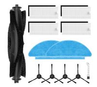 Fixbetter Accessories Kit for Tikom L9000, L8000 for Lubluelu SL60D, for Laresar L6 Nex, for HONITURE Q6 SE Robot Vacuum Cleaner, 1 Roller Brush, 4 Filters, 2 Mop Pads, 4 Side Brushes, 1 Clean Brush