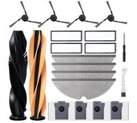 Fixbetter Accessory Set for Dreame D20 / D20 Pro Plus Robot Vacuum Cleaner Replacement Parts. 2 Main Brushes, 4 HEPA Filters, 4 Wiper Pads, 4 Side Brushes, 4 Dust Bags, 1 Brush
