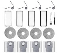 Fixbetter Replacement parts accessory set for roborock Saros Z70 robot vacuum cleaner, 4 HEPA filters, 4 wipes, 4 side brushes, 4 dust bags, 1 cleaning brush, 1 screwdriver