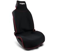 fixcape neoprene - universal waterproof Car Seat Covers, Easy to Fit Seat Cover, Car Seat Protectors, Front Seat Covers, Optimized Size 145x58 cm (black/red)