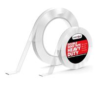 FIXCHORD Double Sided Tape Heavy Duty, Strong Nano Mounting Tape Extra Large, Multipurpose Clear Adhesive Tape, Reusable Transparent Nano Mounting Tape for Picture Hanging Walls Decor Carpet Tape