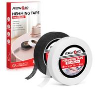 FIXCHORD Hemming Tape, 2PCS 30m*20mm Hemming Web Ironing Tape, No Sewing Iron on Tape, Iron on Hemming Tape, Extra Strong Fusible Fabric Tape for Clothes Curtains Ironing, DIY Crafts, Black and White