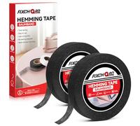 FIXCHORD Hemming Tape, 2PCS 30m*20mm Wonder Web Hemming Tape, No Sewing Iron on Tape, Iron on Hemming Tape, Extra Strong Fusible Fabric Tape for Clothes Curtains Ironing and Bonding, DIY Crafts, Black
