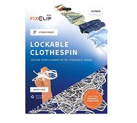 FIXCLIP MINI 16-PACK - Probably the worlds strongest clothespin - Lockable & storm-proof - Never lose your laundry again!