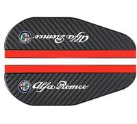 FIXCOR 2Pcs Car Rearview Mirror Rain Eyebrow for Alfa Romeo/Giulietta/GT/MiTo/Stelvio/Tonale/4C, Soft Rainproof Prevent Scratches Sticker Car Exterior Decoration Accessories