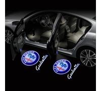 FIXCOR 2Pcs Car Welcome Door Light for Alfa Romeo Giulia Giulietta Mito Stelvio Brera 147 156 159, Door Light Projector HD No Fade Projector Ghost Shadow Lights Puddle Lights Car Accessories,B A2