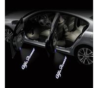 FIXCOR 2Pcs Car Welcome Door Light for Alfa Romeo Giulia Giulietta Mito Stelvio Brera 147 156 159, Door Light Projector HD No Fade Projector Ghost Shadow Lights Puddle Lights Car Accessories,A A1