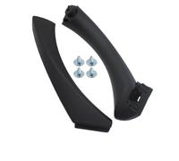 FIXCOR Car Interior for 3 Series E90 E91 E92 316 318 320 325 328i Left Right Door Inner Handle Panel Pull Trim Cover Black Beige (Black-Right-Set)