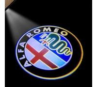 FIXCOR Car Welcome Door Light for Alfa Romeo 4C, Door Light Projector HD No Fade Projector Ghost Shadow Lights Puddle Lights Car Accessories,A Two