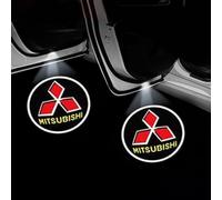 FIXCOR Car Welcome Door Light for Mitsubishi Cross/Outlander/L200/Pajero, Door Light Projector HD No Fade Projector Ghost Shadow Lights Puddle Lights Car Accessories,A Two