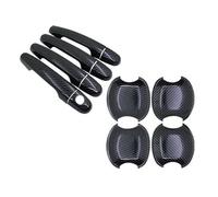 FIXCOR Door Handle Cover Sticker Car Accessories for Toyota for Corolla E120 E130 2000 2001 2002 2003 2004 2005 2006 Black Carbon Fiber(HandleBowl 1 Keyhole)