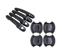FIXCOR Door Handle Cover Sticker Car Accessories for Toyota for Corolla E120 E130 2000 2001 2002 2003 2004 2005 2006 Black Carbon Fiber(HandleBowl 2 Keyhole)