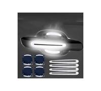 FIXCOR Door Handle Film Paint Scratch Door Bowl Anti-Scratch Sticker Protector Reflective Sticker(White)