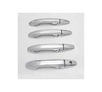 FIXCOR Exterior Side Door Handle Cover Trim for CRV 2007 2008 2009 2010 2011 Bright Black(Silver)