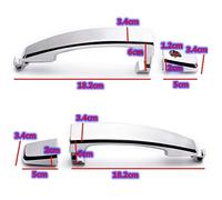 FIXCOR for Chevrolet for Captiva for Sport for Aveo for Saturn 1/2/4 Pcs Car Front Left Right Rear Chrome ABS Door Outer Handle Covers 96468266 (2 pcs 1keyhole)