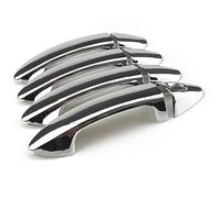 FIXCOR for Ford for Fiesta 2009 2010 2011 2012 Car Exterior Door Handle Cover Sticker Accessories Left Right Side Exterior Sliding Door Handle (Silver)