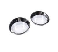 FIXCOR For Hummer H3 2005-2009 ABS Car Front Bumper Fog Light Lamp Ring Bezels Covers Trim Sticker Car Accessories (Silver)